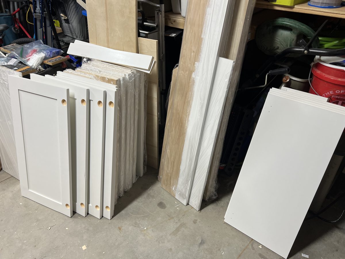 Painted doors and panels ready to transport