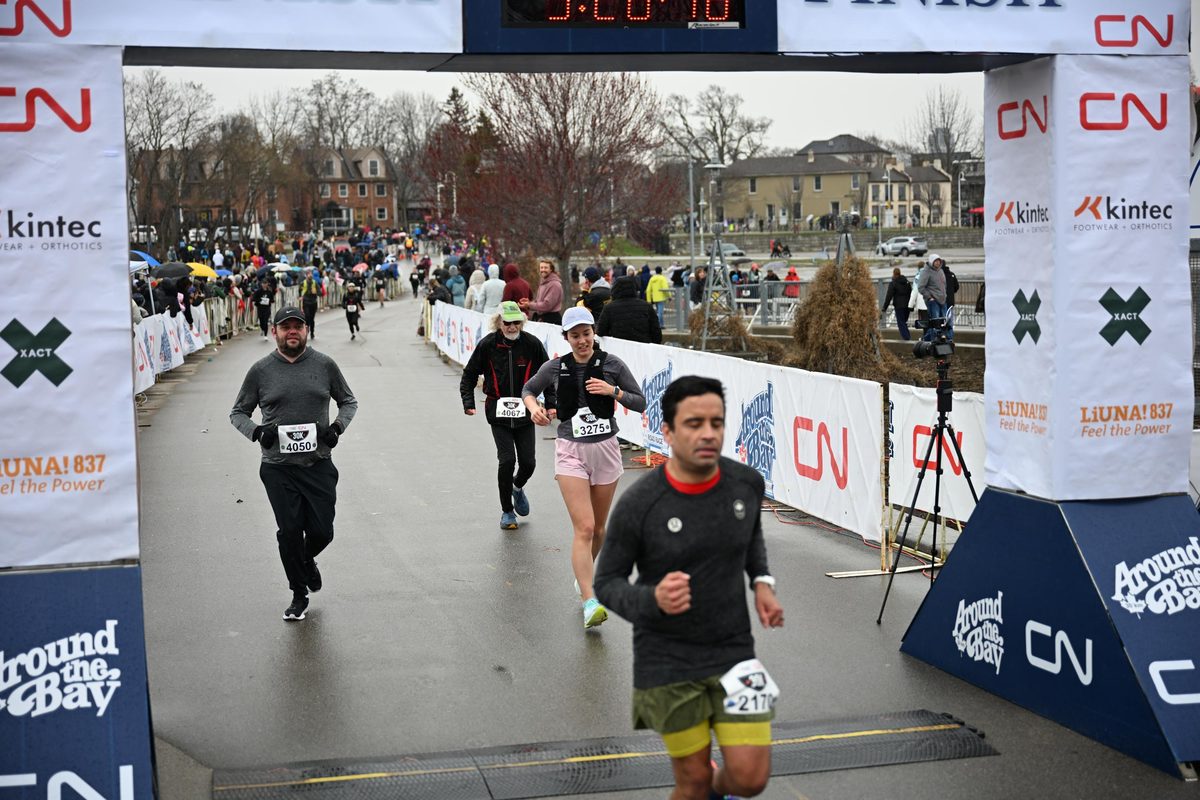 Crossing the finish line